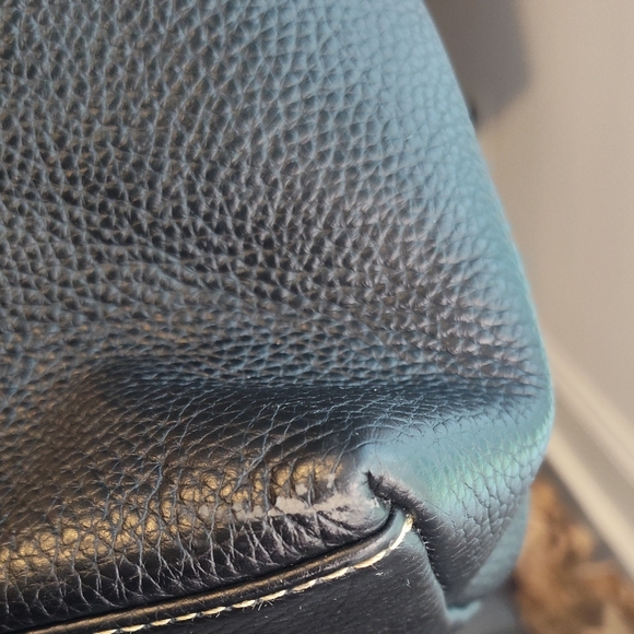 Dooney & Bourke Black and Brown Leather Hobo Bag with Tassels - Picture 9 of 10